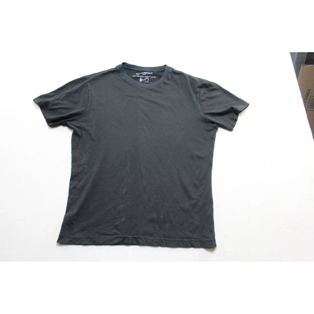 Banana Republic T-Shirt Mens Large Black Excellent Eco Premium Wash Crew Neck